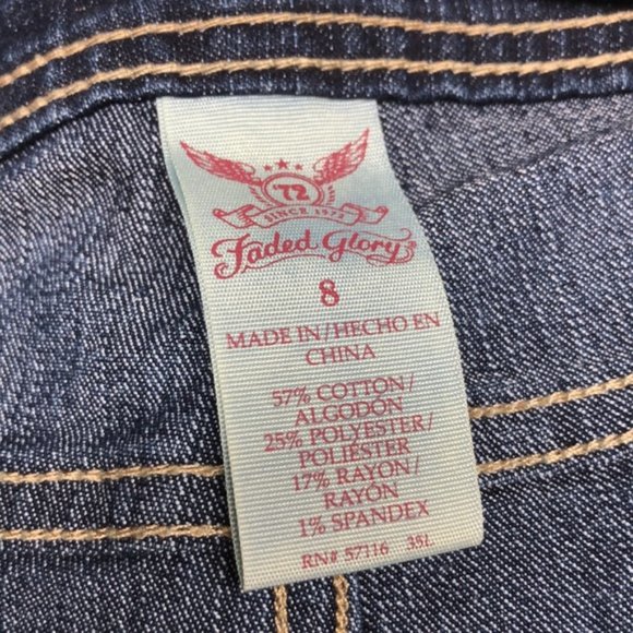 LIKE NEW FADED GLORY FACTORY DENIM CAPRIS 8/29x14 ⭐ - Picture 6 of 10